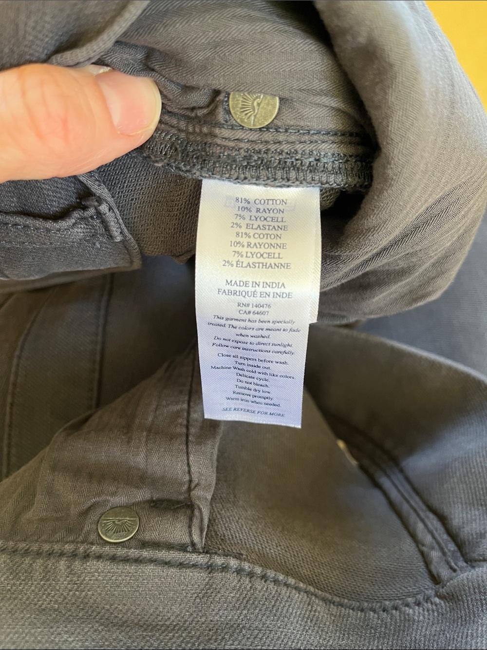 New! Faherty stretch Terry men’s jeans 35 x 32 - Picture 5 of 5